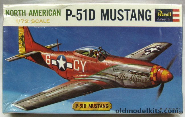 Revell 1/72 North American P-51D Mustang -  'The Millie P', H619-49 plastic model kit
